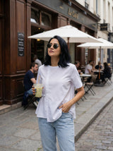 Asymmetric Detail Short Sleeve Blouse