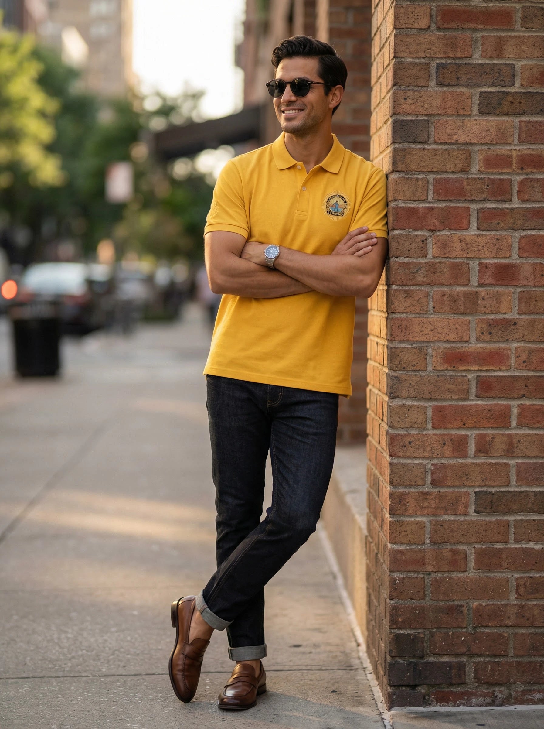 Embroidered Badge Polo Shirt