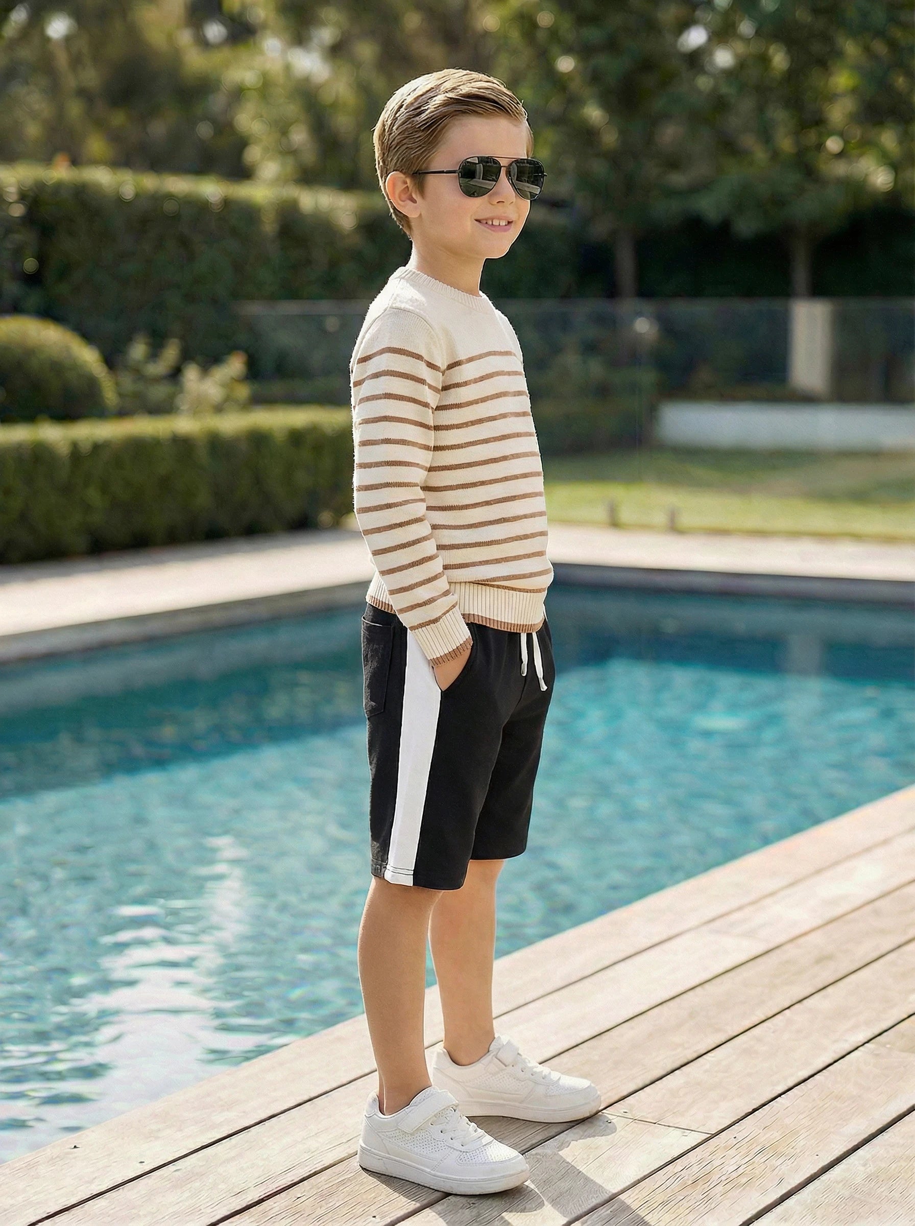 Kids Logo Detail Sports Shorts