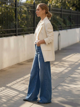 Mid-Rise Straight Leg Jeans