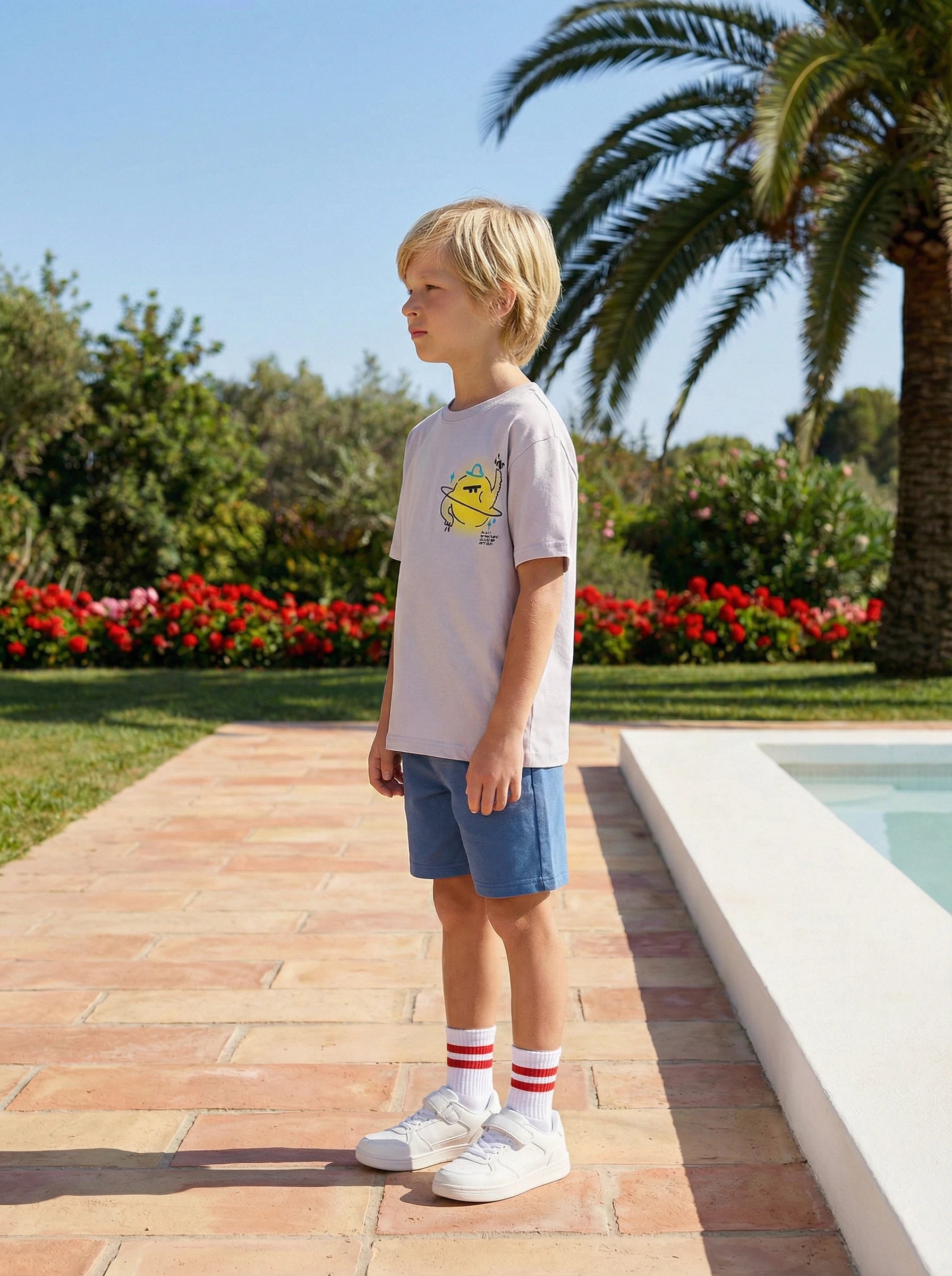 Kids Slogan Graphic T-Shirt