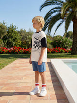 Kids Contrast Sleeve Graphic T-Shirt