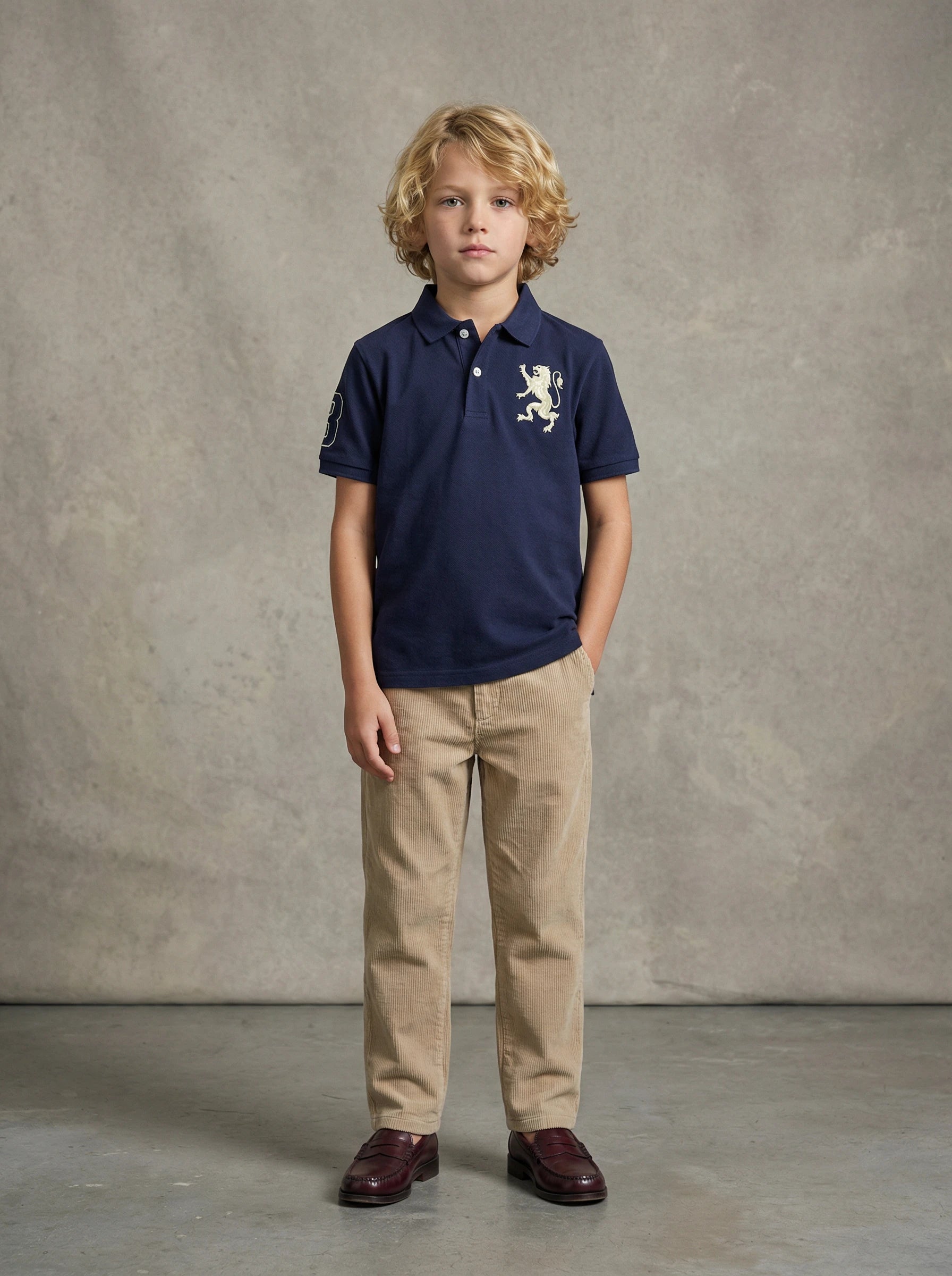 Kids Embroidered Detail Polo T-Shirt