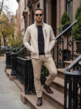 Zip-Front Stand Collar Jacket