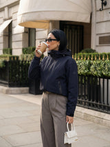 Hooded Zip-Front Jacket