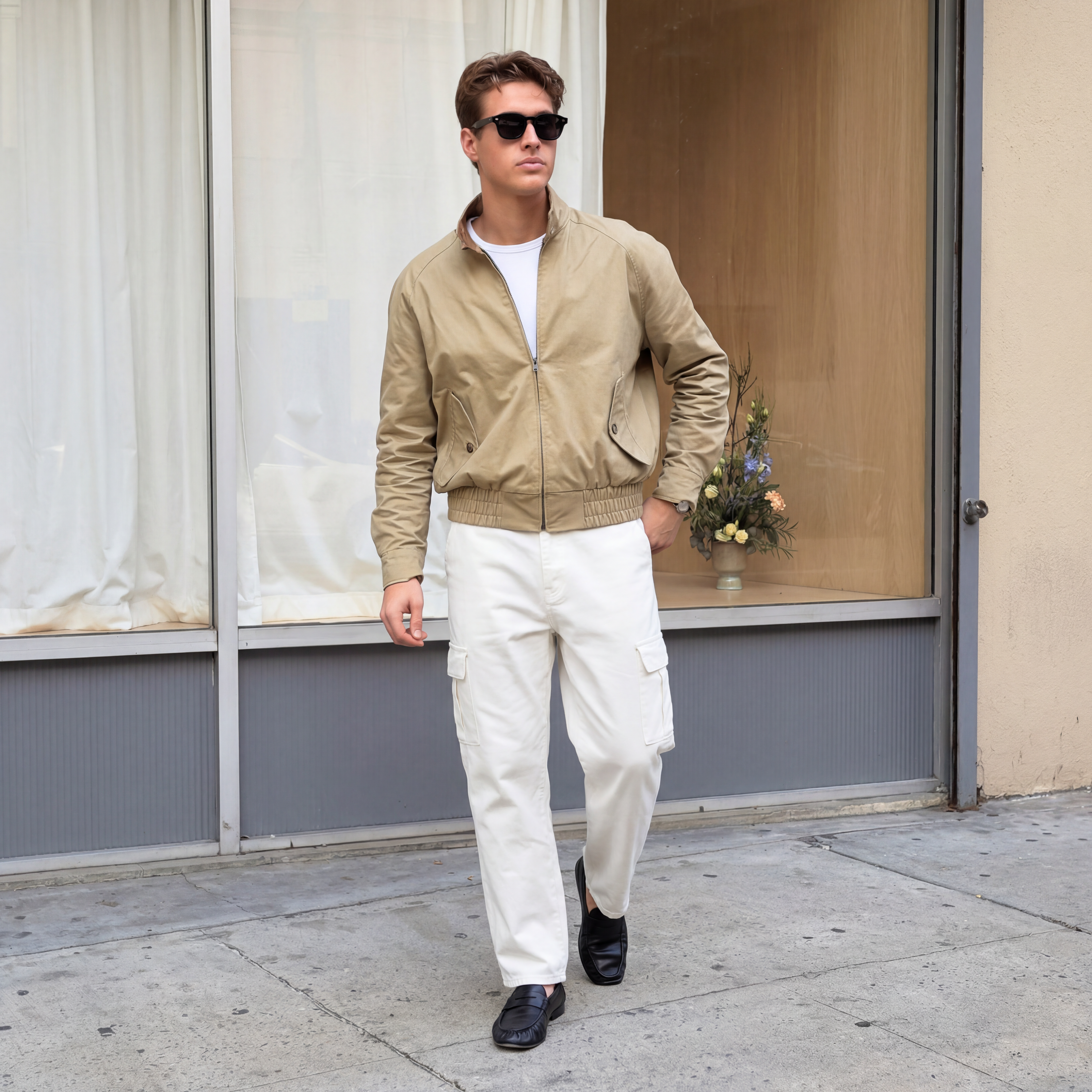 Modern Straight-Leg Cargo Jeans