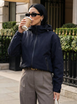 Hooded Zip-Front Jacket