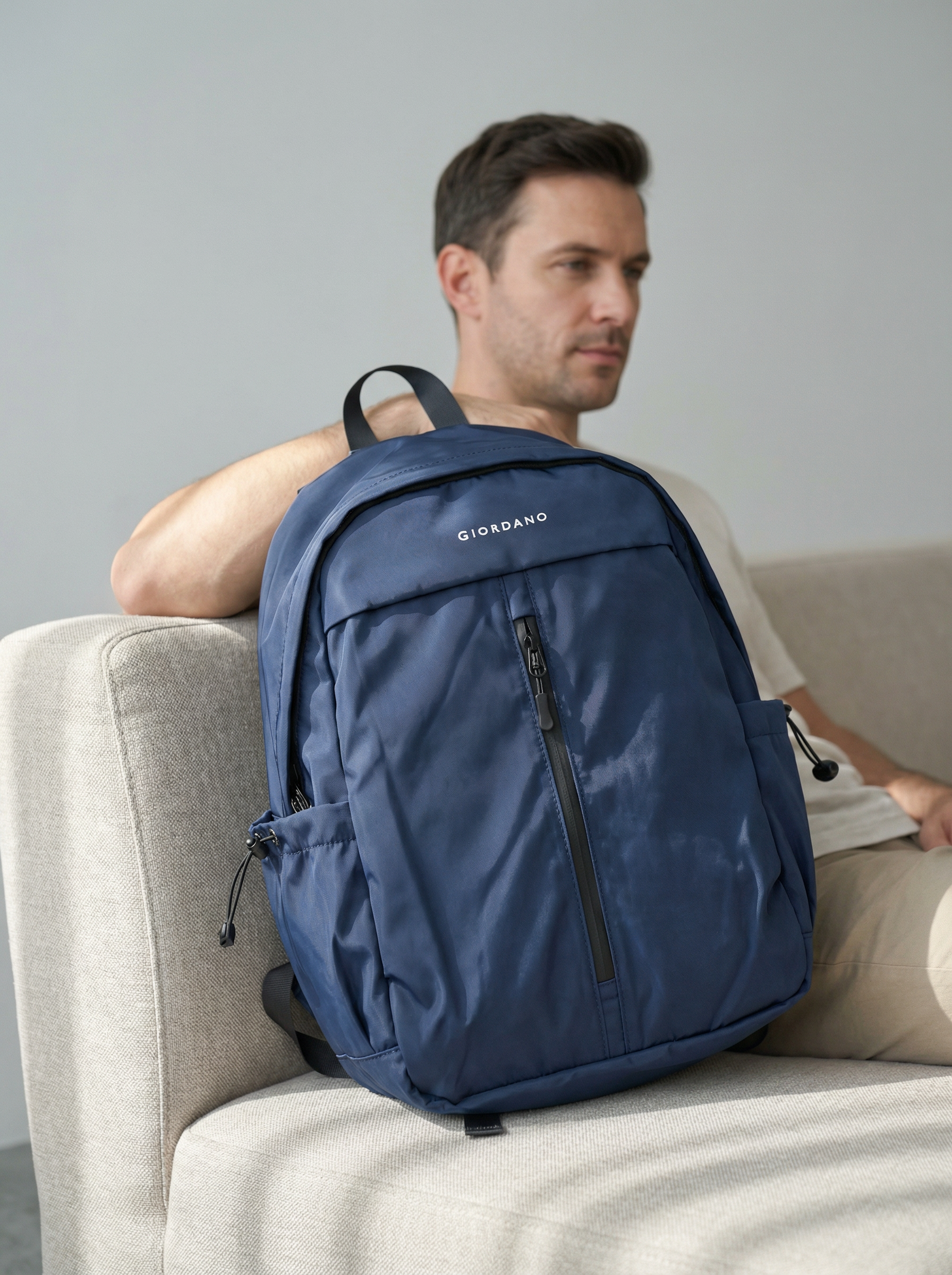 Minimal Zip-Front Backpack