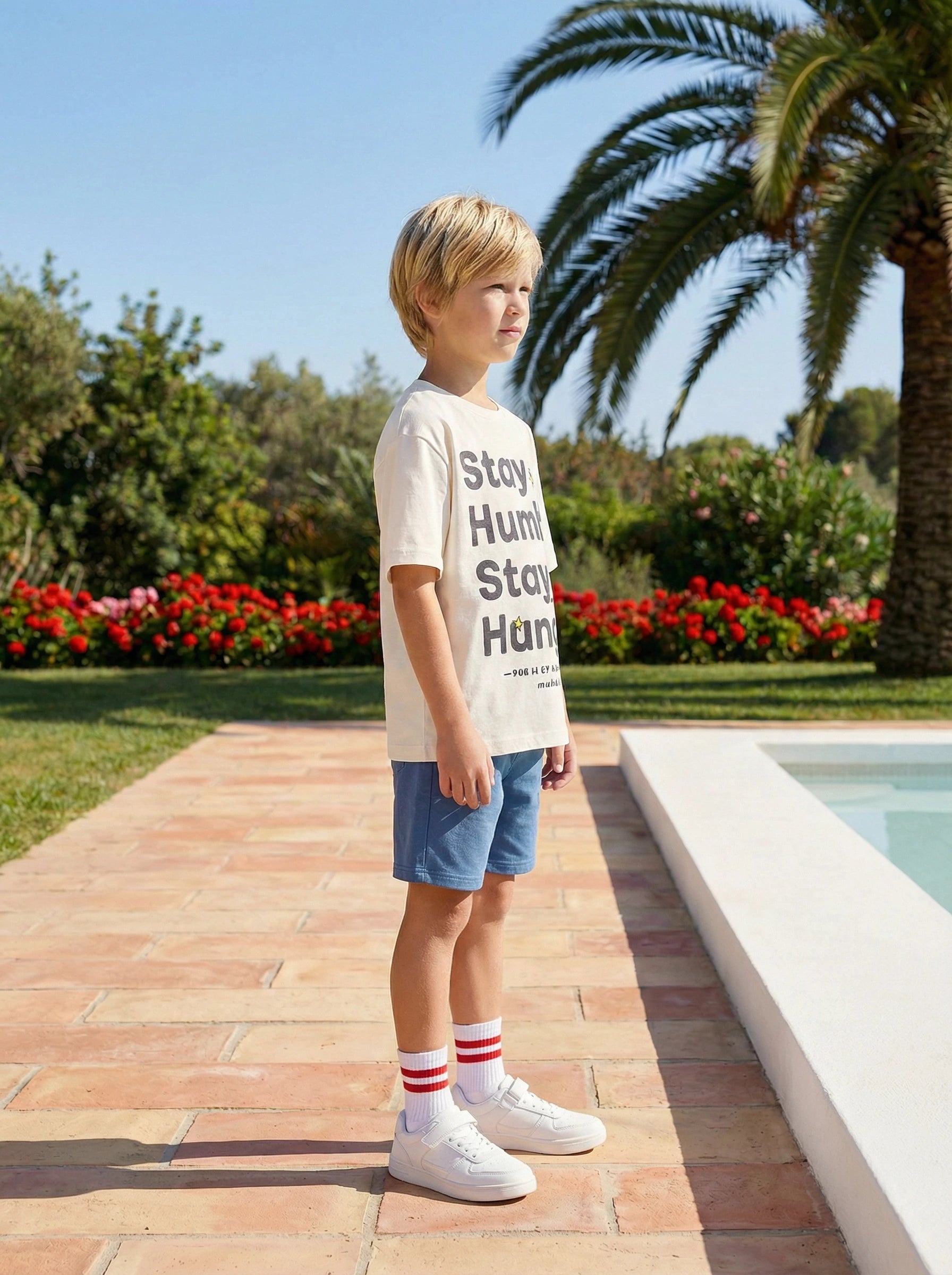 Kids Slogan Graphic T-Shirt