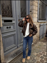 High-Rise Straight Ankle Jeans