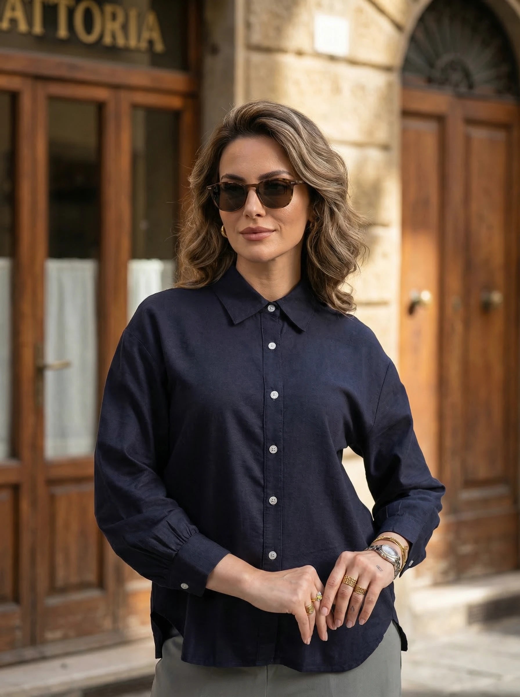 Relaxed Long Sleeve Button Shirt