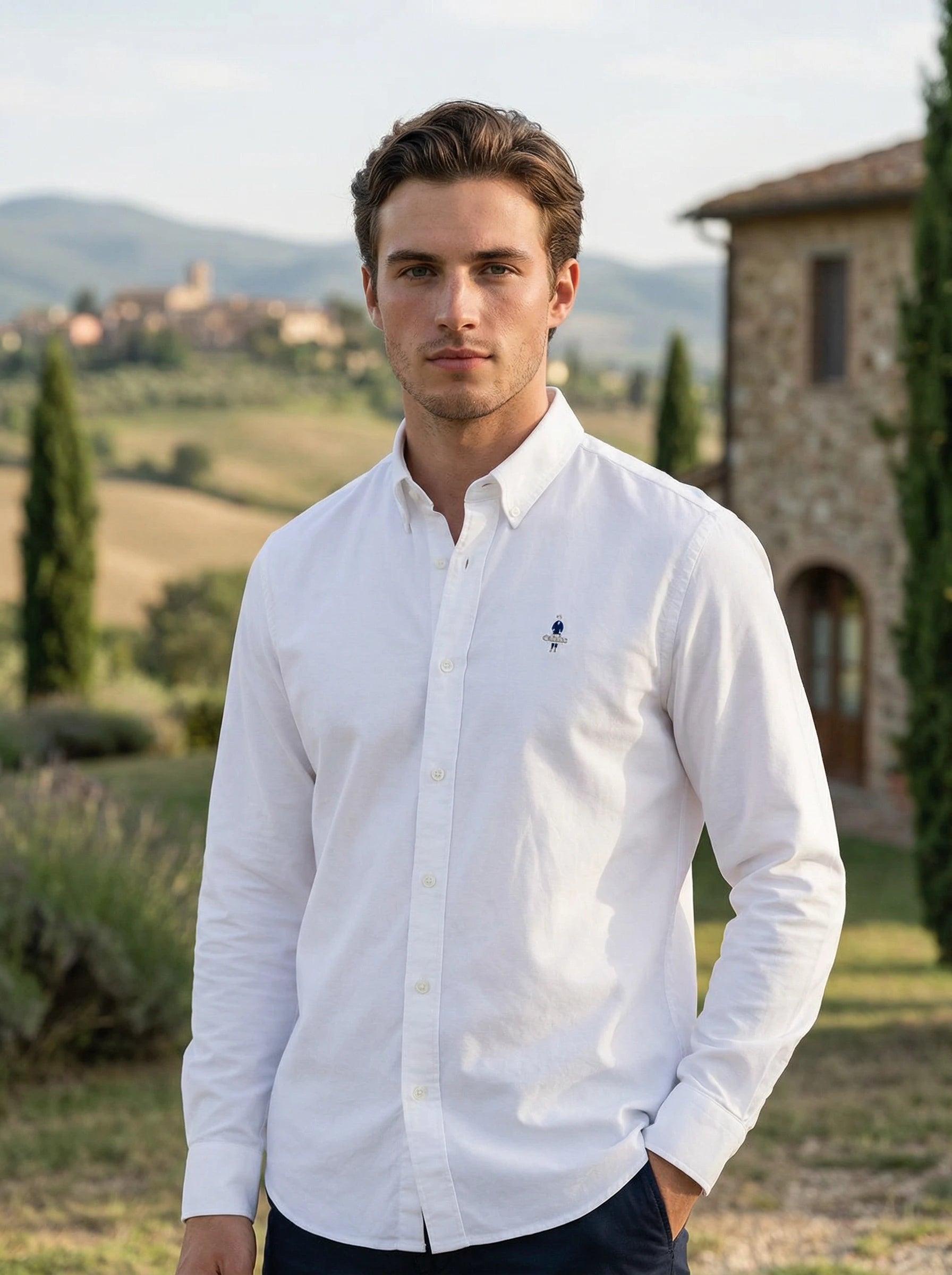 Men’s Striped Button-Down Shirt