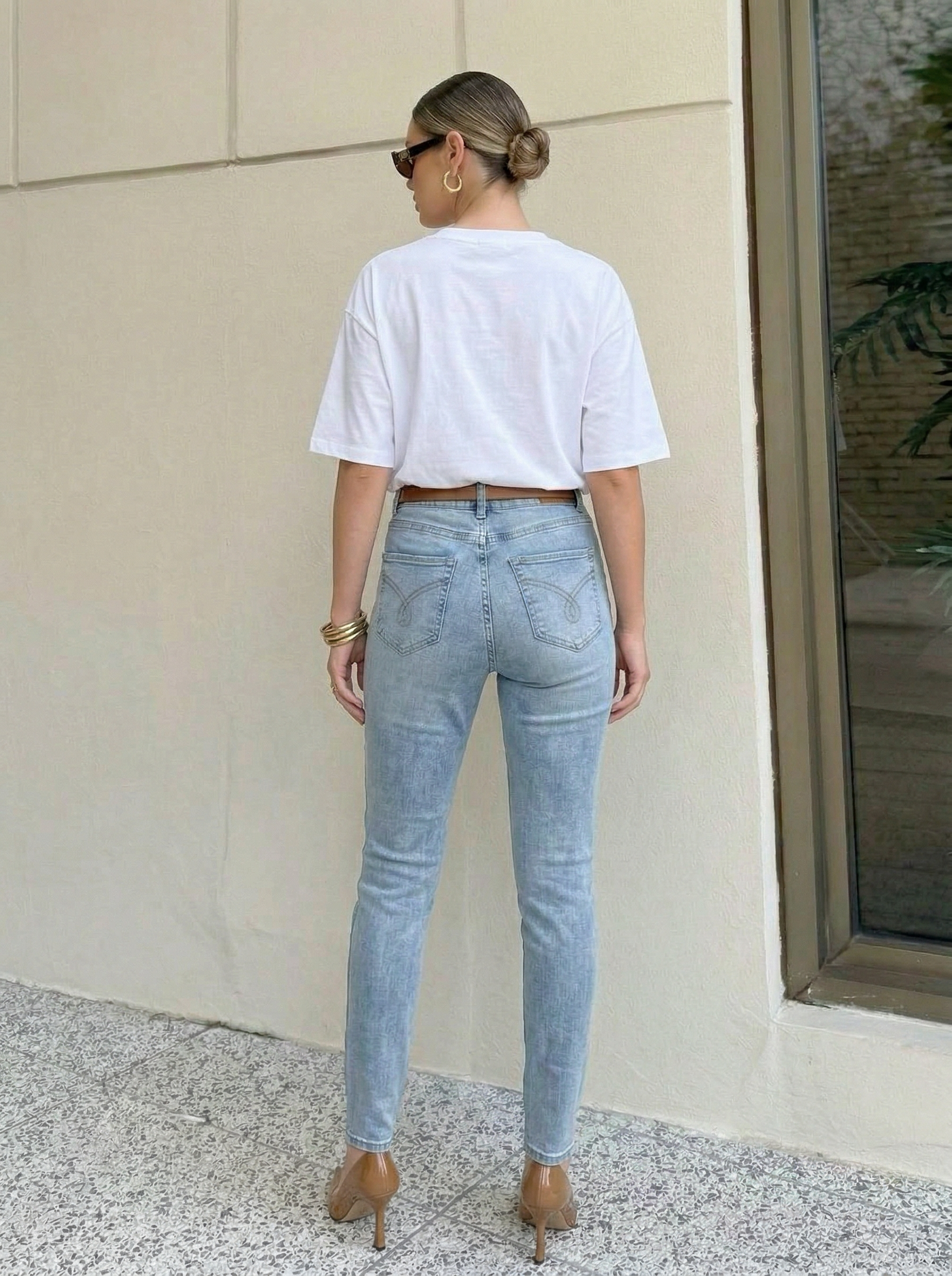 High-Rise Slim-Fit Jeans