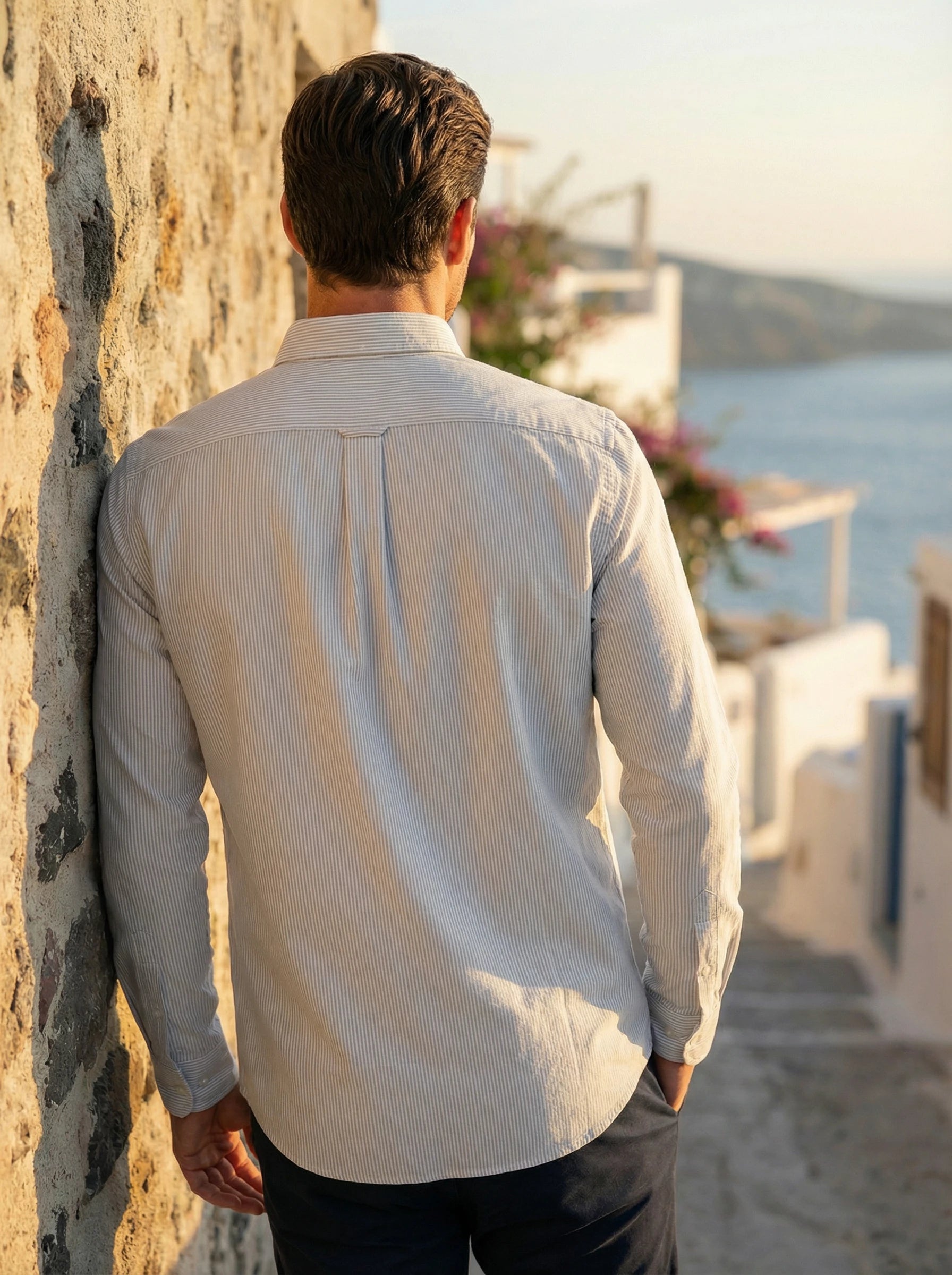 Men’s Striped Button-Down Shirt
