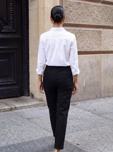 High-Rise Slim Straight Pants