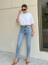 High-Rise Slim-Fit Jeans