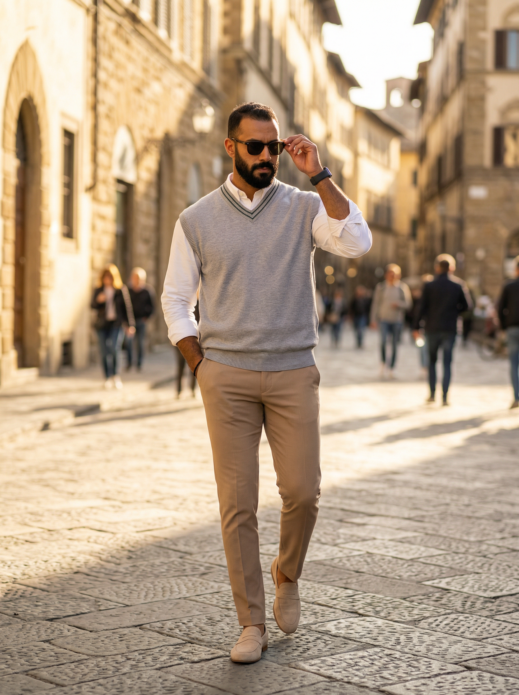 V-Neck Knit Sweater Vest