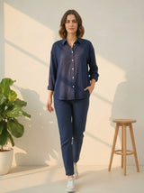 Women's Relaxed Fit Button-Down Shirt