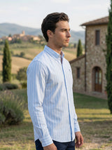 Men’s Striped Button-Down Shirt