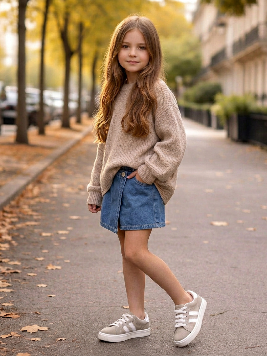 Kids Pleated Mini Skirt