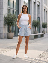 Elastic Waist Casual Shorts