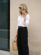 High-Waist Straight-Leg Pants
