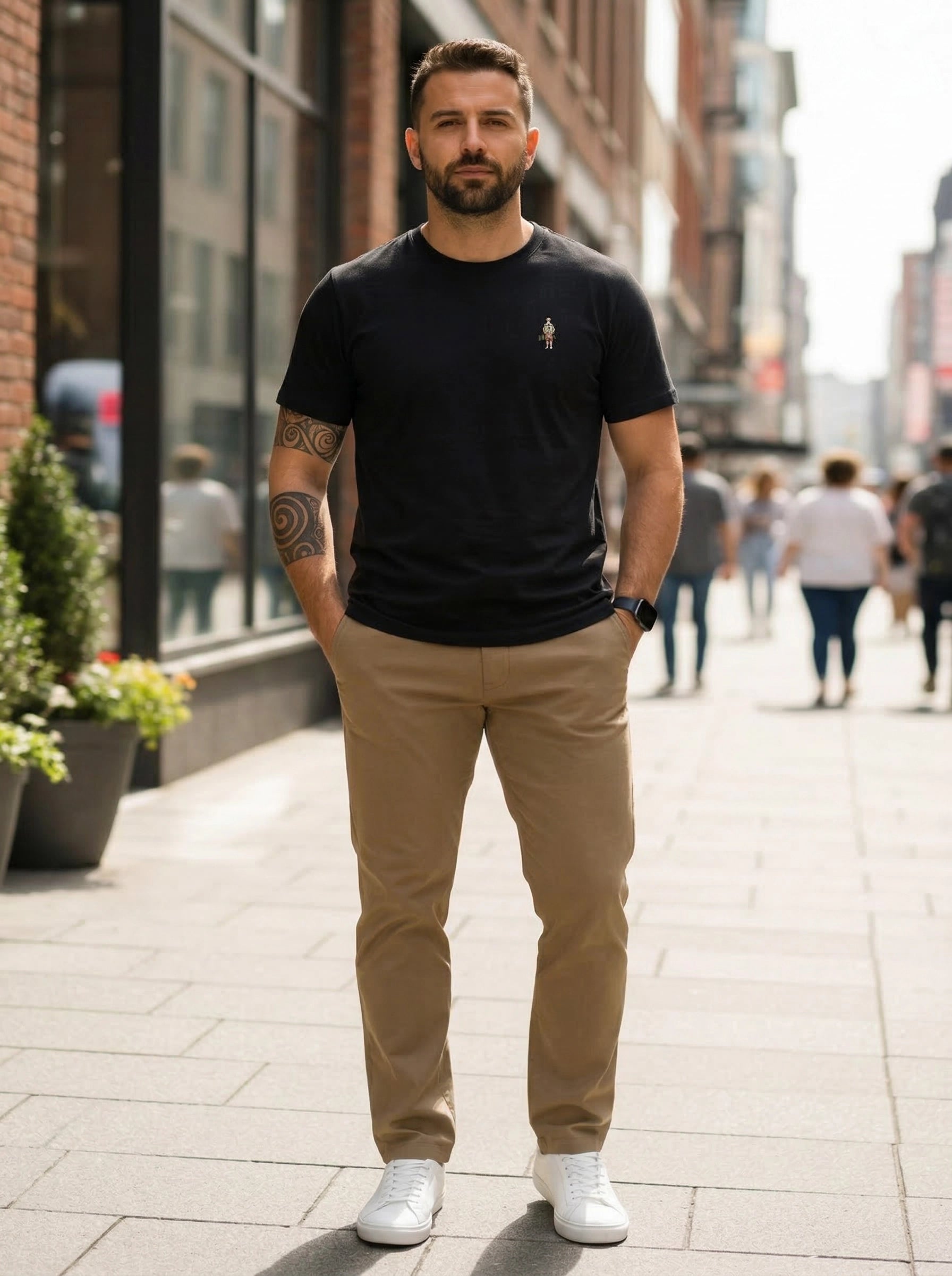 Men’s Embroidered Logo Crew Neck T-Shirt