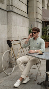 Men’s Striped Button-Down Shirt