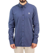 OXFORD SHIRT WITH EMBROIDERY - NAVY-20, S image