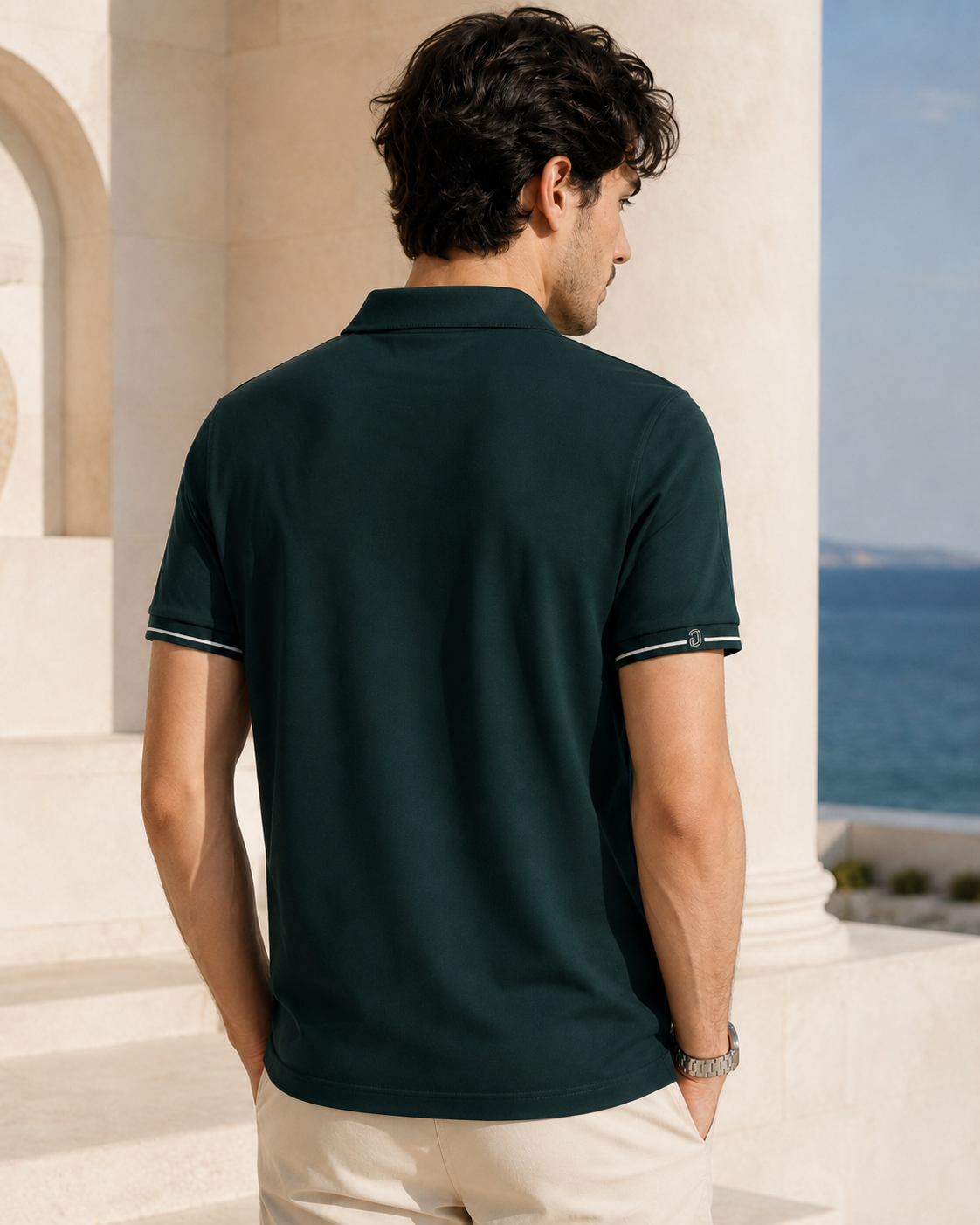 Men’s Embroidered Short-Sleeve Polo Shirt