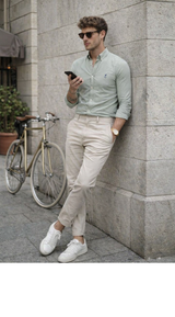 Men’s Striped Button-Down Shirt