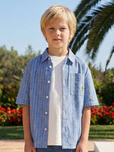 Kids Short Sleeve Striped Shirt