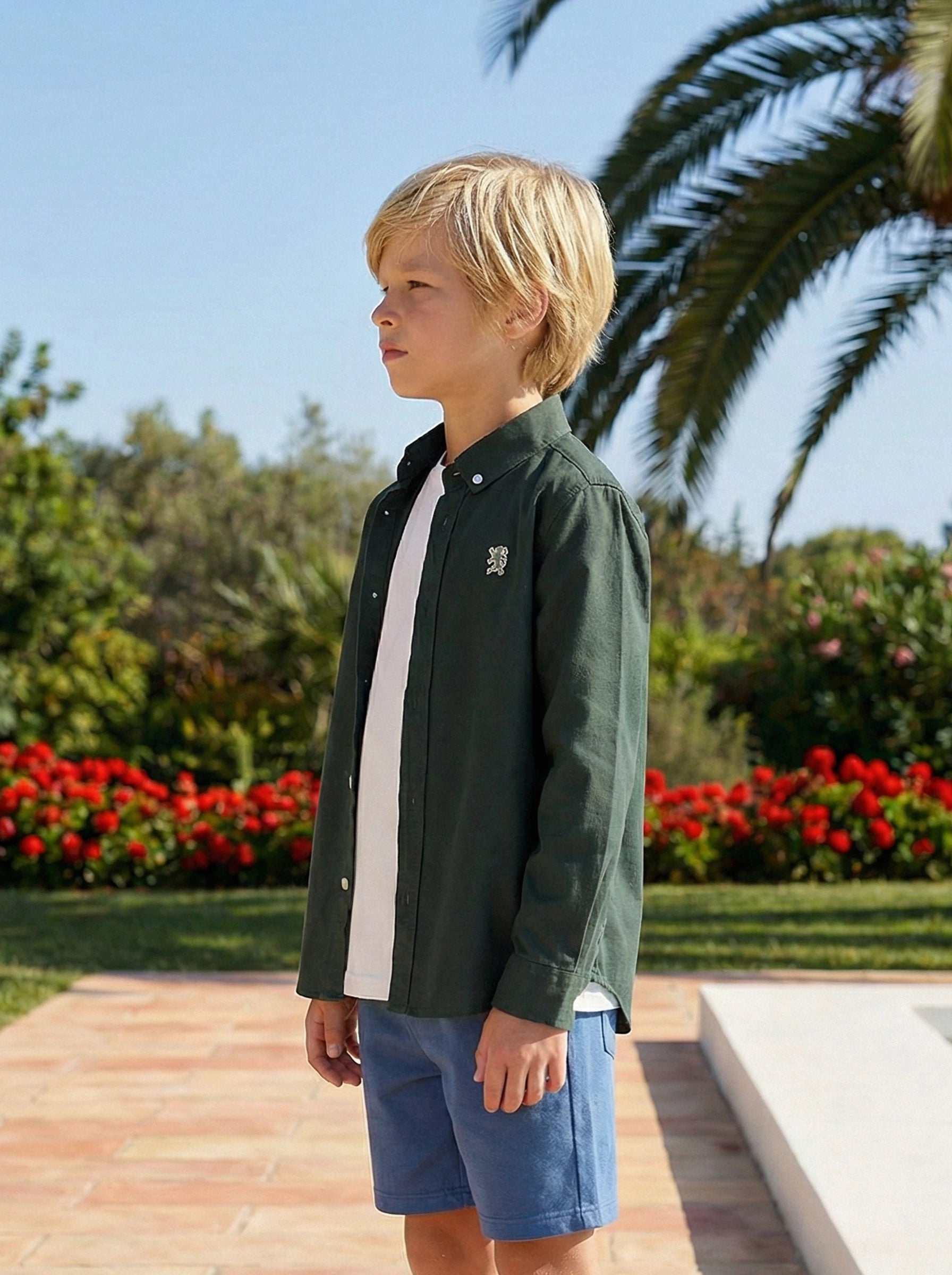 Kids Long Sleeve Button-Down Shirt