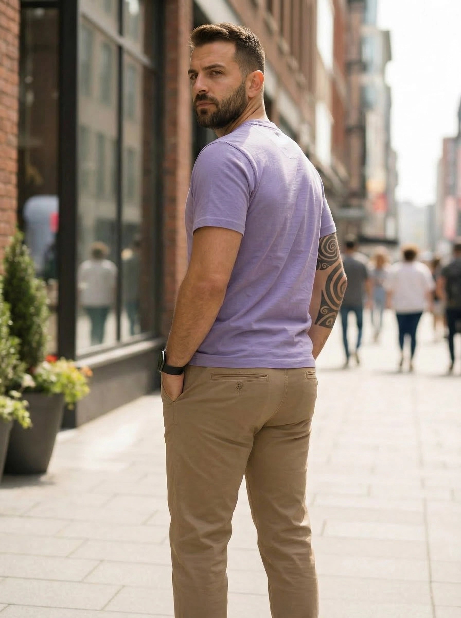 Men’s Embroidered Logo Crew Neck T-Shirt
