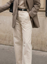 High-Waist Straight-Leg Pants
