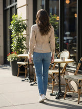 Women's Drawstring Waist Button-Down Shirt