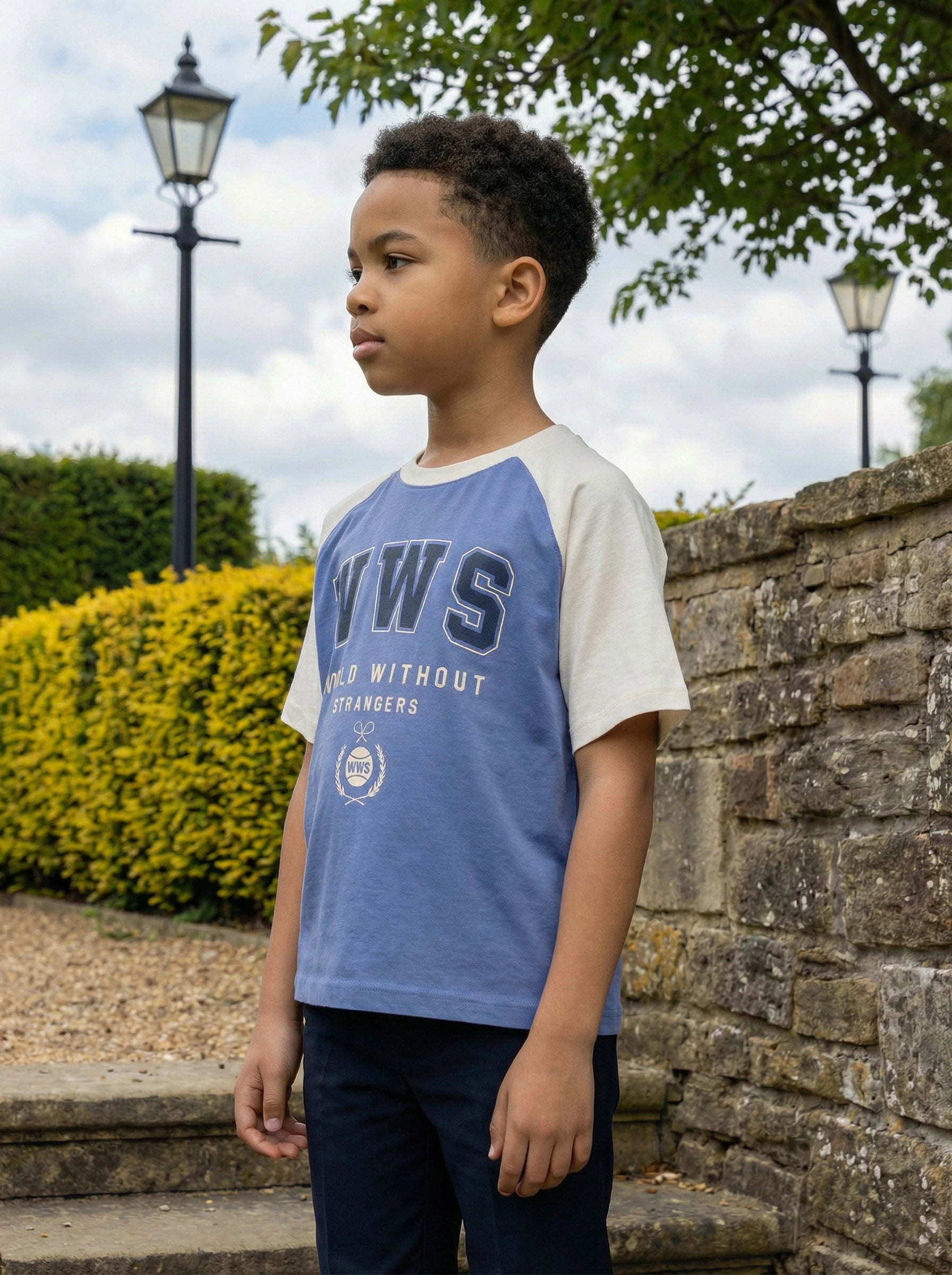 Kids Color Block Graphic T-Shirt