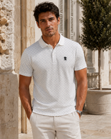 Men’s Patterned Short-Sleeve Polo Shirt