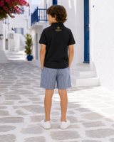 Boys’ Embroidered Short-Sleeve Polo Shirt