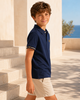 Boys’ Embroidered Short-Sleeve Polo Shirt