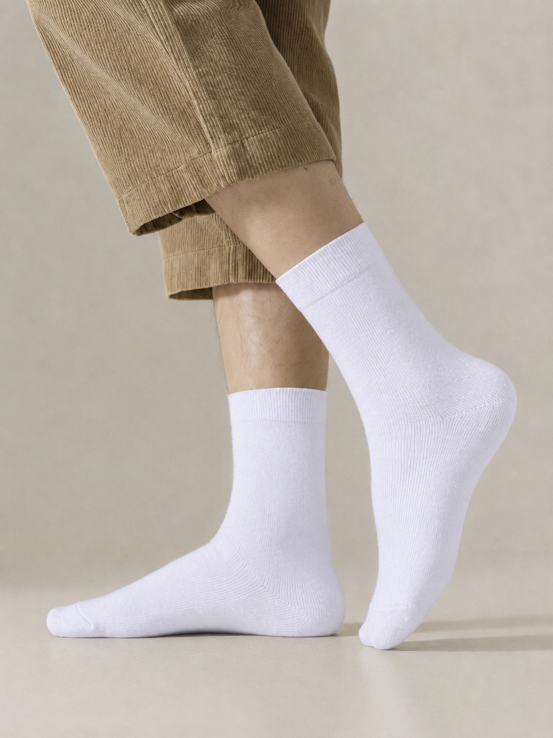 Ribbed Crew Socks