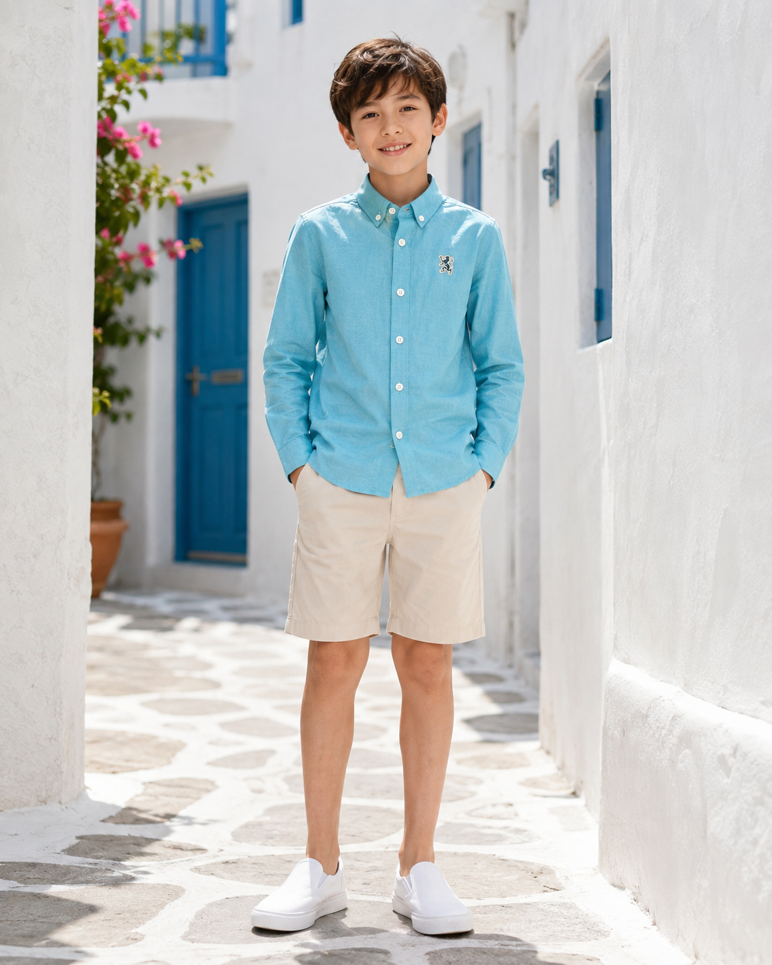 Boys’ Long-Sleeve Oxford Shirt