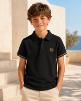 Boys’ Embroidered Short-Sleeve Polo Shirt