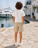Boys’ Linen-Blend Drawstring Shorts