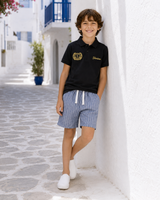 Boys’ Embroidered Short-Sleeve Polo Shirt