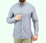 OXFORD SHIRT WITH EMBROIDERY - NAVY-32, M image