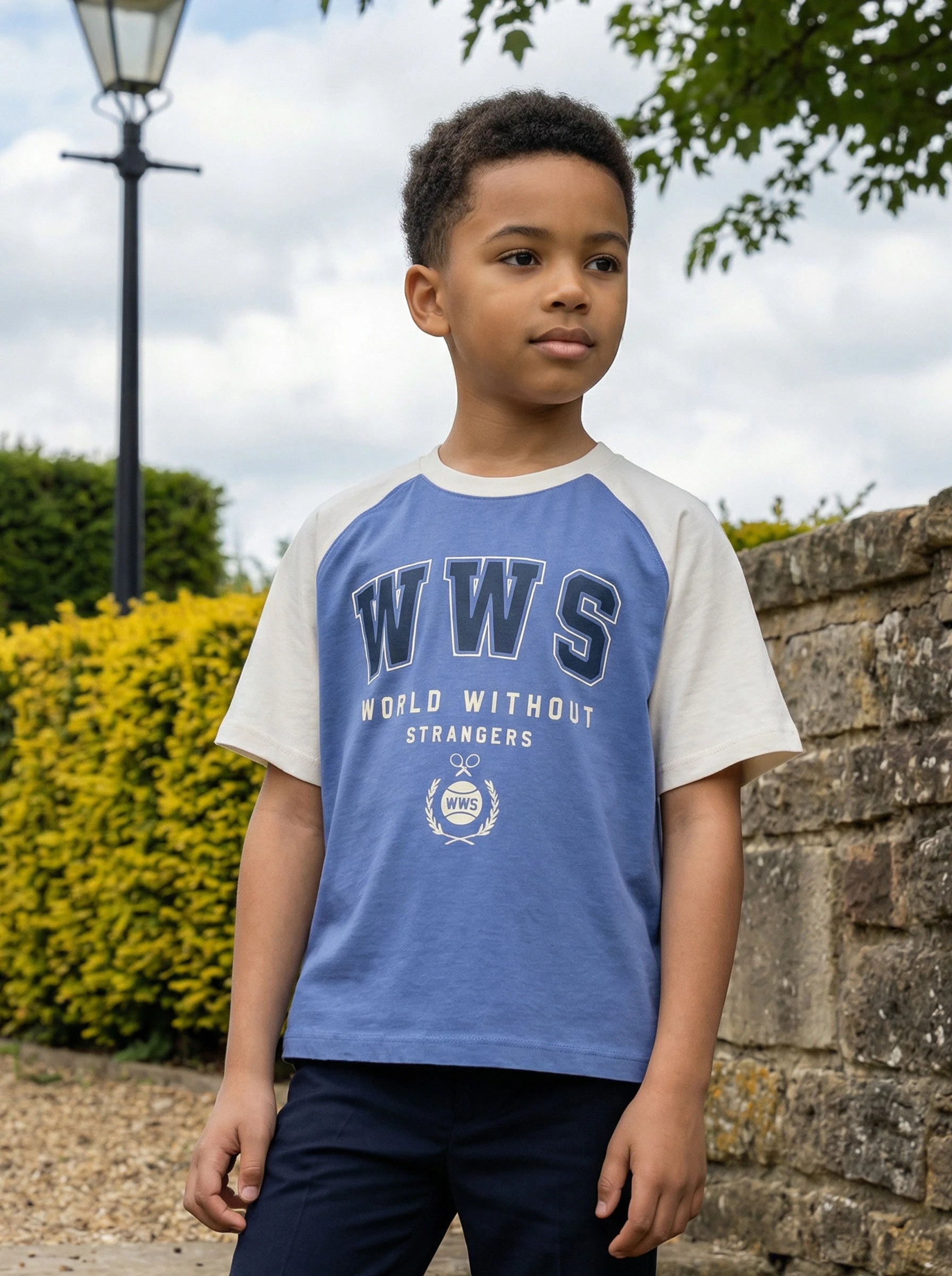 Kids Color Block Graphic T-Shirt