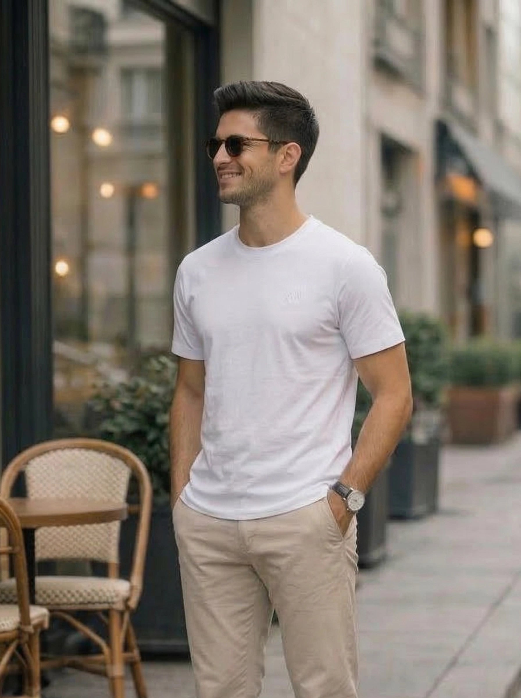 Men’s Minimal Logo Crew Neck T-Shirt