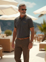 Men’s Contrast Trim Polo T-Shirt