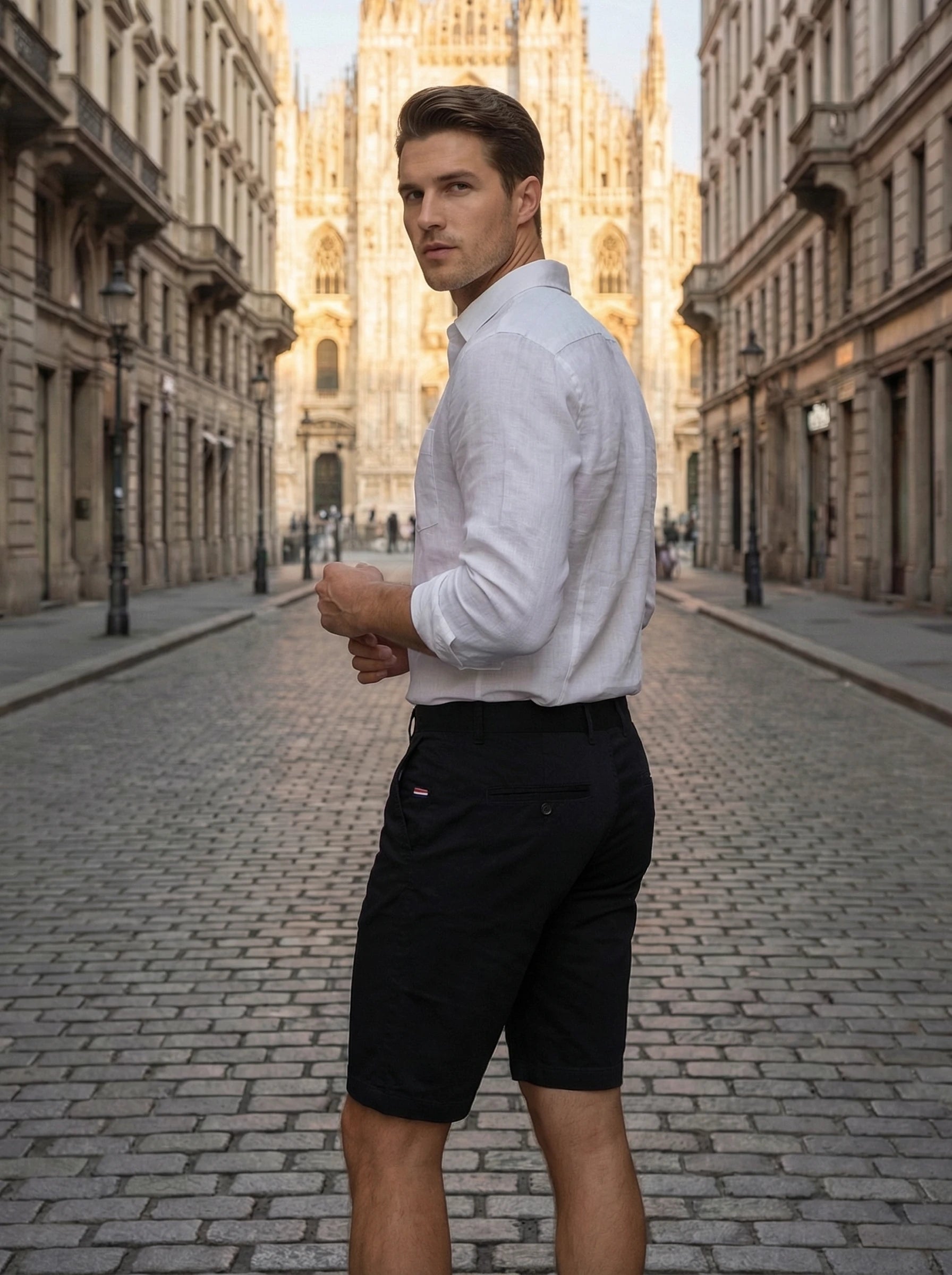 Tailored Cotton Shorts